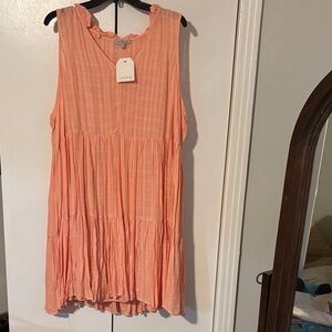 Wonderly Coral Sleeveless Tunic